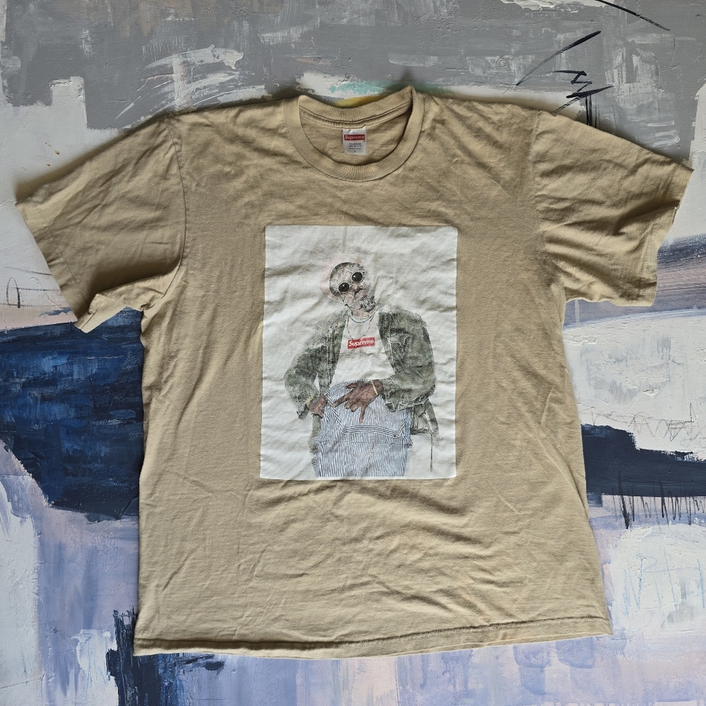 andre 3000 supreme Tan shirt Size Medium 3k Outkast Photo